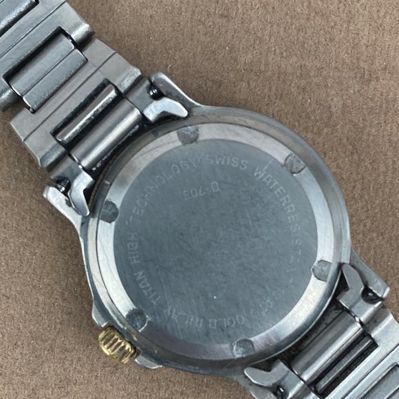 Vintage 2 Tone Gold Inlay Titanium Designer Daniel Mink Watch - Picture 8 of 9